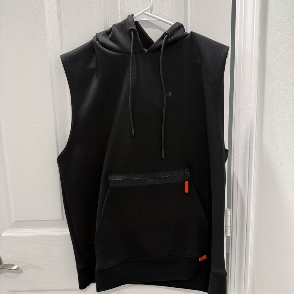 Zara Black Sleeveless Hoodie